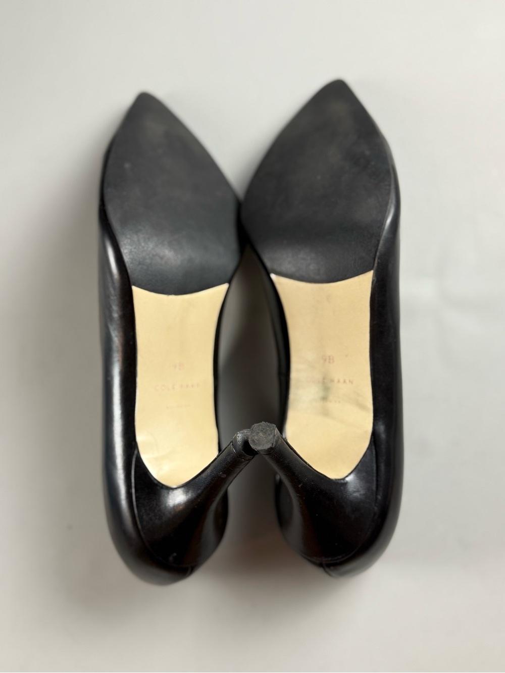 Cole Haan Grand.OS Black Leather Pointed Toe Classic Pumps Heels Womens 9 B - Picture 8 of 9